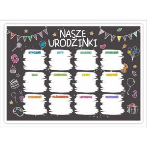 LearnHow, Calendrier + agenda, Calendrier d'anniversaire - tableau à craie (A3) - Publicité LearnHow, Calendrier + agenda, Calendrier d'anniversaire - tableau à craie (A3) - Publicité