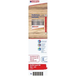 Edding, Mines de crayon, 8891 Recharges pour 8890 HB Blister de 6 pièces (6 pcs, 2 mm, HB) - Publicité Edding, Mines de crayon, 8891 Recharges pour 8890 HB Blister de 6 pièces (6 pcs, 2 mm, HB) - Publicité