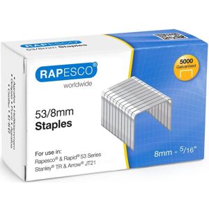 Rapesco Attaches, Agrafes galvanisées 53/8mm (5.000 pièces) (5000x) - Publicité Rapesco Attaches, Agrafes galvanisées 53/8mm (5.000 pièces) (5000x) - Publicité
