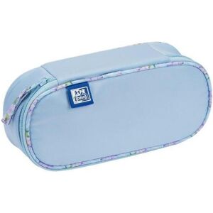 Oxford, Trousse, Flowers Federmäppchen mit Klappe blau - Publicité Oxford, Trousse, Flowers Federmäppchen mit Klappe blau - Publicité