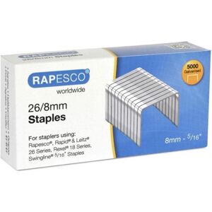 Rapesco Attaches, S11880Z3 Agrafes galvanisées 26/8mm - 5.000 pièces (5000x) - Publicité Rapesco Attaches, S11880Z3 Agrafes galvanisées 26/8mm - 5.000 pièces (5000x) - Publicité