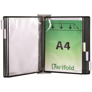 Tarifold, Panneau d'information, Système de plaques pochettes murales 424107 DIN A4 noir avec 10 plaques pochettes - Publicité Tarifold, Panneau d'information, Système de plaques pochettes murales 424107 DIN A4 noir avec 10 plaques pochettes - Publicité