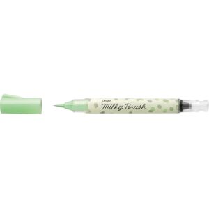 Pentel, Écriture + dessin, Crayon à pinceau Milky Brush vert (1x) - Publicité Pentel, Écriture + dessin, Crayon à pinceau Milky Brush vert (1x) - Publicité