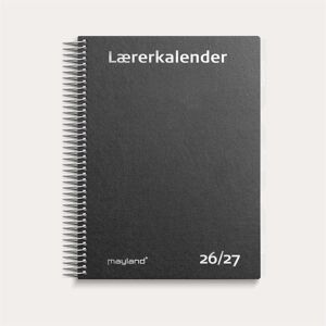 Mayland-Burde, Calendrier + agenda, Studie Lrerkalender A5 matsort genbrugskarton 2026/2027 (A5) - Publicité Mayland-Burde, Calendrier + agenda, Studie Lrerkalender A5 matsort genbrugskarton 2026/2027 (A5) - Publicité