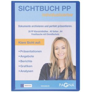 Pagna, Porte-documents, Office Sichtbuch DIN A4, 20 Hüllen blau (A4, 1x) - Publicité Pagna, Porte-documents, Office Sichtbuch DIN A4, 20 Hüllen blau (A4, 1x) - Publicité