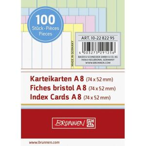 Brunnen, Fiche, Fiches A8 alignées (A8, 100x, 200 g/m²) - Publicité Brunnen, Fiche, Fiches A8 alignées (A8, 100x, 200 g/m²) - Publicité