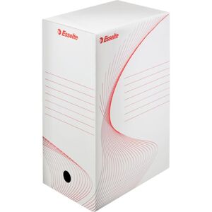 Dymo Archivage + classement, Boîte d'archives Esselte, largeur du dos : 150 mm, carton ondulé blanc, avec impression de la ligne (A4) - Publicité Dymo Archivage + classement, Boîte d'archives Esselte, largeur du dos : 150 mm, carton ondulé blanc, avec impression de la ligne (A4) - Publicité