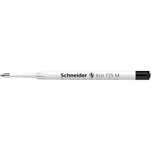 Schneider, Cartouche de rechange + encrier, Recharge bille ECO 725, largeur de trait M, corps 95% plastique recyclé, noir... (Noir, 0.50 mm, 1 pcs) - Publicité Schneider, Cartouche de rechange + encrier, Recharge bille ECO 725, largeur de trait M, corps 95% plastique recyclé, noir... (Noir, 0.50 mm, 1 pcs) - Publicité
