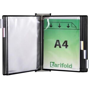 Tarifold, Panneau d'information, Système de plaques pochettes murales 414107 DIN A4 noir avec 10 plaques pochettes - Publicité Tarifold, Panneau d'information, Système de plaques pochettes murales 414107 DIN A4 noir avec 10 plaques pochettes - Publicité