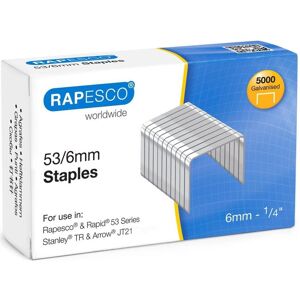 Rapesco Attaches, Agrafes galvanisées 53/6mm (5.000 pièces) (5000x) - Publicité Rapesco Attaches, Agrafes galvanisées 53/6mm (5.000 pièces) (5000x) - Publicité
