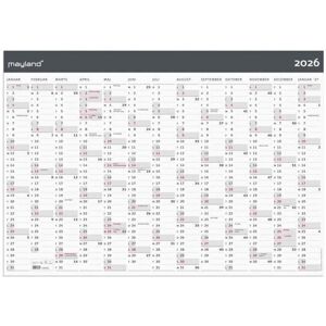 Mayland-Burde, Calendrier + agenda, Calendrier du Kmpe Moderne 1x13 mdr. papir rr 2026 - Publicité Mayland-Burde, Calendrier + agenda, Calendrier du Kmpe Moderne 1x13 mdr. papir rr 2026 - Publicité