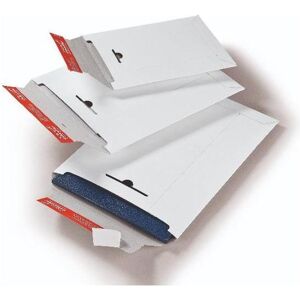 Colompac, Pochette d'expédition + enveloppe à bulles, 20 pochettes d'expédition en carton blanches pour DIN B4 (20 pcs) - Publicité Colompac, Pochette d'expédition + enveloppe à bulles, 20 pochettes d'expédition en carton blanches pour DIN B4 (20 pcs) - Publicité