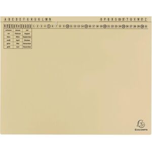 Exacompta, Porte-documents, 25 dossiers suspendus Exaflex carton chamois 1 x agrafage administratif / commercial (A4, 25x) - Publicité Exacompta, Porte-documents, 25 dossiers suspendus Exaflex carton chamois 1 x agrafage administratif / commercial (A4, 25x) - Publicité