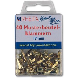 Attaches, Agrafes pour sachets Rheita 17 mm, laiton, 40 pièces en boîte transparente laiton (40x) - Publicité Attaches, Agrafes pour sachets Rheita 17 mm, laiton, 40 pièces en boîte transparente laiton (40x) - Publicité