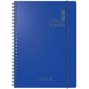 Brunnen, Agenda, Planificateur de rendez-vous et de cours 2026/2027 A4, matière plastique, bleu (A4, 1 semaine / 2 pages) - Publicité Brunnen, Agenda, Planificateur de rendez-vous et de cours 2026/2027 A4, matière plastique, bleu (A4, 1 semaine / 2 pages) - Publicité