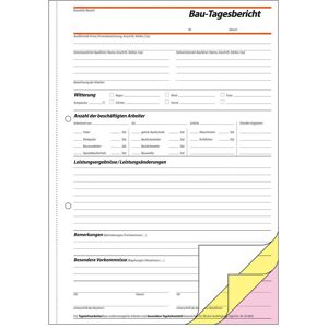 Sigel, Bulletin de versement, Journal de chantier Format papier : DIN A4 Nombre de feuilles : 3 x 40 f. (40x) - Publicité Sigel, Bulletin de versement, Journal de chantier Format papier : DIN A4 Nombre de feuilles : 3 x 40 f. (40x) - Publicité