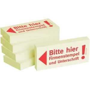 Bizstix, Notes adhésives, Note 'Tampon encreur d'entreprise' 75x35mm (35 x 75 mm) - Publicité Bizstix, Notes adhésives, Note 'Tampon encreur d'entreprise' 75x35mm (35 x 75 mm) - Publicité