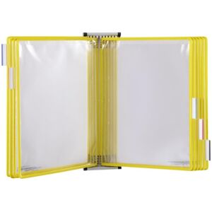 Tarifold, Panneau d'information, Système de plaques pochettes murales 415104 DIN A5 jaune avec 10 plaques pochettes - Publicité Tarifold, Panneau d'information, Système de plaques pochettes murales 415104 DIN A5 jaune avec 10 plaques pochettes - Publicité