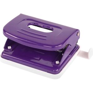Idena, Perforatrice, Perforateur métallique violet pour 20 feuilles - Publicité Idena, Perforatrice, Perforateur métallique violet pour 20 feuilles - Publicité