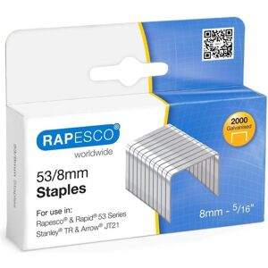 Rapesco Attaches, 0752 Agrafes galvanisées 53/8mm, 2.000 pièces (2000x) - Publicité Rapesco Attaches, 0752 Agrafes galvanisées 53/8mm, 2.000 pièces (2000x) - Publicité