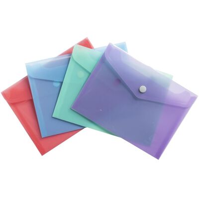 Exacompta, Porte-documents, Hüllen mit Druckknopf, PP 200, B7, Chromaline Pastell (B7, 4x) - Publicité Exacompta, Porte-documents, Hüllen mit Druckknopf, PP 200, B7, Chromaline Pastell (B7, 4x) - Publicité