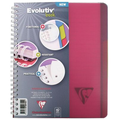 Clairefontaine, Cahier + bloc-notes, Livre Linicolor Evolutive (A5+, Quadrillé) - Publicité Clairefontaine, Cahier + bloc-notes, Livre Linicolor Evolutive (A5+, Quadrillé) - Publicité