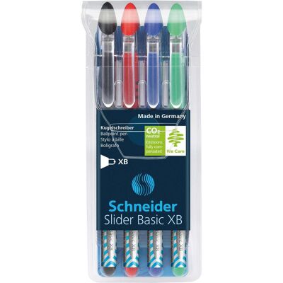 Schneider, Stylo, Slider Basic XB (4x) - Publicité Schneider, Stylo, Slider Basic XB (4x) - Publicité