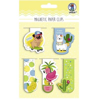 Ursus, Aimant, Aimant adhésif Paper Clips Funky multicolore, 5 pièces (5x) - Publicité Ursus, Aimant, Aimant adhésif Paper Clips Funky multicolore, 5 pièces (5x) - Publicité