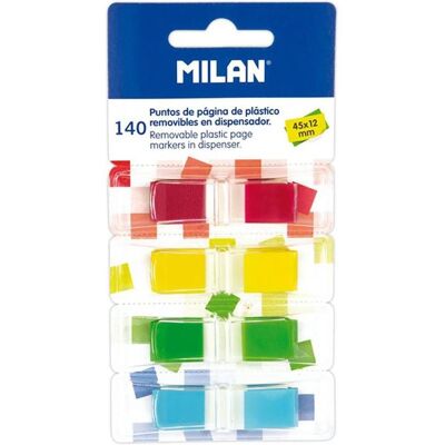 Milan, Notes adhésives, Fluo-Registerkarten 4 Farben 140 Stück MAILAND (45 x 12 mm) - Publicité Milan, Notes adhésives, Fluo-Registerkarten 4 Farben 140 Stück MAILAND (45 x 12 mm) - Publicité