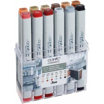 Copic, Marqueur, Couleurs architecturales (12x) - Publicité Copic, Marqueur, Couleurs architecturales (12x) - Publicité