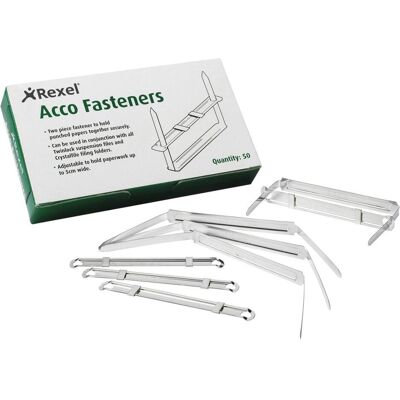 Rexel, Attaches, Agrafe de fermeture (50x) - Publicité Rexel, Attaches, Agrafe de fermeture (50x) - Publicité