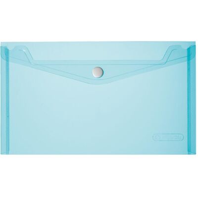 Herlitz, Porte-documents, Porte-documents, DIN A5, PP, bleu-transparent cristallin, avec fermeture à bouton-pression blanche (A5) - Publicité Herlitz, Porte-documents, Porte-documents, DIN A5, PP, bleu-transparent cristallin, avec fermeture à bouton-pression blanche (A5) - Publicité