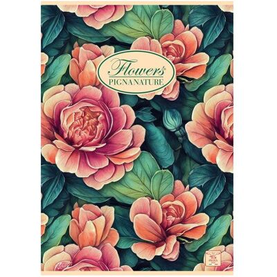 Pigna, Cahier + bloc-notes, Lot de 10 carnets OC A4 à fleurs (A4, À rayures, Couverture souple) - Publicité Pigna, Cahier + bloc-notes, Lot de 10 carnets OC A4 à fleurs (A4, À rayures, Couverture souple) - Publicité