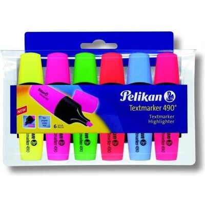 Pelikan Marqueur, Highlighter 490 (6x) - Publicité Pelikan Marqueur, Highlighter 490 (6x) - Publicité