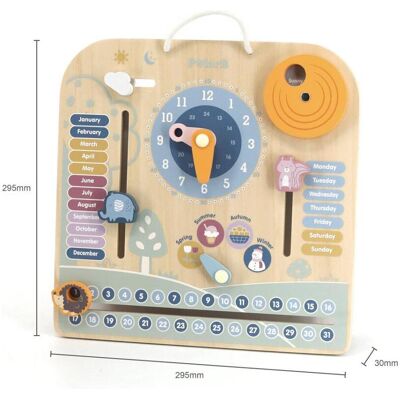 Viga Jouets Calendrier et Horloge en Bois - Outil éducatif du temps - Publicité Viga Jouets Calendrier et Horloge en Bois - Outil éducatif du temps - Publicité