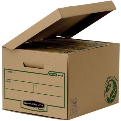 Fellowes Archivage + classement, 1x10 Earth Boîte à couvercle rabattable Kubus (A4) - Publicité Fellowes Archivage + classement, 1x10 Earth Boîte à couvercle rabattable Kubus (A4) - Publicité