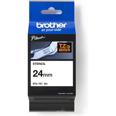 Brother Ruban d'étiquetage, STe 151 Bande de poinçons (2.40 cm, Blanc, Noir, Transparent) - Publicité Brother Ruban d'étiquetage, STe 151 Bande de poinçons (2.40 cm, Blanc, Noir, Transparent) - Publicité