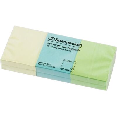 Soennecken, Notes adhésives, Note adhésive recyclée Dimensions : 50 x 40 mm (l x h) Couleur : couleurs assorties (40 x 50 mm) - Publicité Soennecken, Notes adhésives, Note adhésive recyclée Dimensions : 50 x 40 mm (l x h) Couleur : couleurs assorties (40 x 50 mm) - Publicité