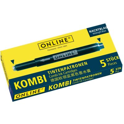 Online, Cartouche de rechange + encrier, Combinaison de cartouches d'encre (Bleu, 12 pcs) - Publicité Online, Cartouche de rechange + encrier, Combinaison de cartouches d'encre (Bleu, 12 pcs) - Publicité