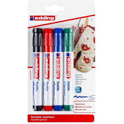 Magni, Marqueur, Marqueur textile 4500 4er 2-3mm 4 couleurs blister (4x) - Publicité Magni, Marqueur, Marqueur textile 4500 4er 2-3mm 4 couleurs blister (4x) - Publicité