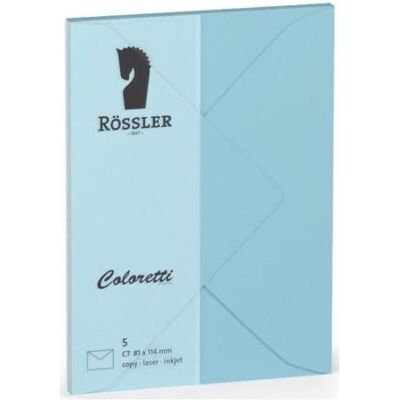 Magni, Enveloppes, Enveloppes Coloretti C7 5pcs bleu ciel (C7) - Publicité Magni, Enveloppes, Enveloppes Coloretti C7 5pcs bleu ciel (C7) - Publicité