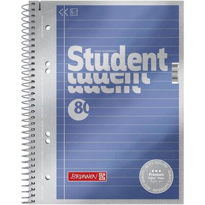 5x Brunnen, Cahier + bloc-notes, Bloc-notes Student Premium (A5, À rayures) - Publicité 5x Brunnen, Cahier + bloc-notes, Bloc-notes Student Premium (A5, À rayures) - Publicité