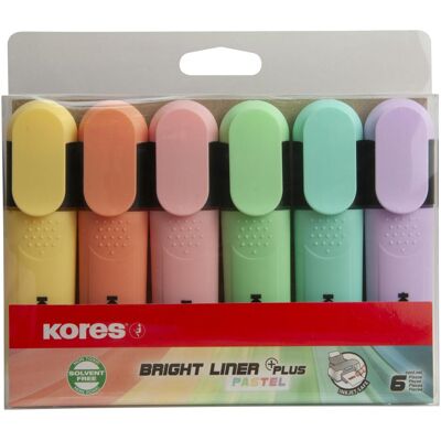 Kores, Marqueur, Surligneur Brightliner, jeu de 6, couleur : assortie (6x) - Publicité Kores, Marqueur, Surligneur Brightliner, jeu de 6, couleur : assortie (6x) - Publicité