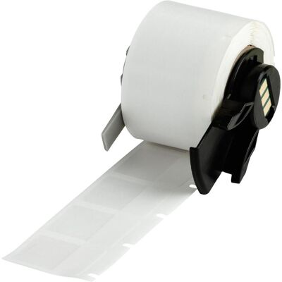 Brady, Rouleau d’étiquettes, M6-18-427, vinyle, auto-adhésif, blanc/transparent, mat, 19.05 x 9.53(25.40) mm, pour Kab (33.32 mm) - Publicité Brady, Rouleau d’étiquettes, M6-18-427, vinyle, auto-adhésif, blanc/transparent, mat, 19.05 x 9.53(25.40) mm, pour Kab (33.32 mm) - Publicité