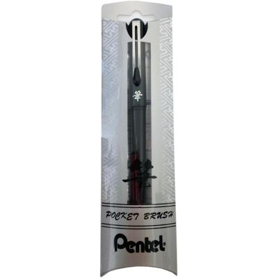 Pentel, Écriture + dessin, Stylo pinceau Pochette Stylo pinceau noir (1x) - Publicité Pentel, Écriture + dessin, Stylo pinceau Pochette Stylo pinceau noir (1x) - Publicité