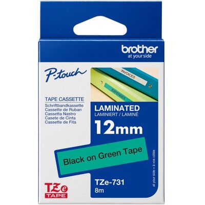 Brother Ruban d'étiquetage, Tze-731 (1.20 cm, Vert) - Publicité Brother Ruban d'étiquetage, Tze-731 (1.20 cm, Vert) - Publicité