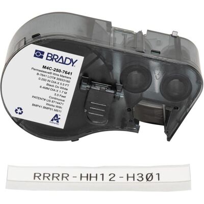 Brady, Rouleau d’étiquettes, MC1-250-7641, Low Smoke Zero Halogen PermaSleeve, polyoléfine, noir sur blanc, 11,15 mm x 2 (11.15 mm) - Publicité Brady, Rouleau d’étiquettes, MC1-250-7641, Low Smoke Zero Halogen PermaSleeve, polyoléfine, noir sur blanc, 11,15 mm x 2 (11.15 mm) - Publicité