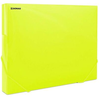 Donau, Classeur, Chemise à compartiments élastiques, pp, a4/30, 700 microns, jaune transparent - Publicité Donau, Classeur, Chemise à compartiments élastiques, pp, a4/30, 700 microns, jaune transparent - Publicité