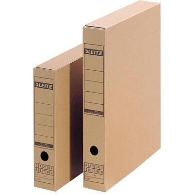 Leitz, Archivage + classement, 25 Archivboxen braun 7,0 x 43,5 x 32,5 cm (A3) - Publicité Leitz, Archivage + classement, 25 Archivboxen braun 7,0 x 43,5 x 32,5 cm (A3) - Publicité