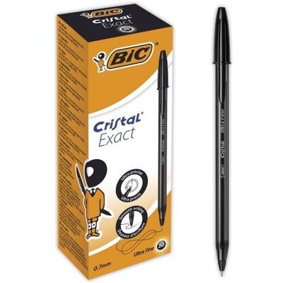 Bic, Stylo, Długopis Cristal Exact 0.7mm czarny (1x) - Publicité Bic, Stylo, Długopis Cristal Exact 0.7mm czarny (1x) - Publicité